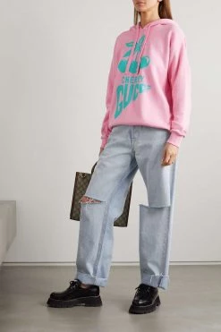 GUCCI Hoodie Aus Baumwoll-Jersey Mit Print ,Pink -Gucci Verkäufe w920 q60 1041