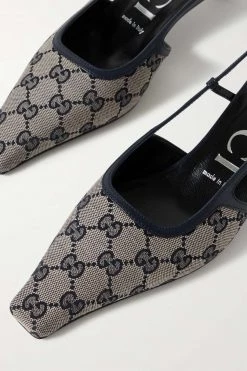 GUCCI Tom Slingback-Pumps Aus Canvas Mit Logo-Jacquard-Muster ,Mitternachtsblau -Gucci Verkäufe w920 q60 108