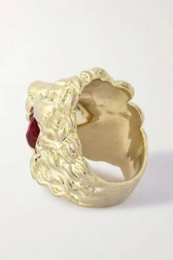 GUCCI Goldfarbener Ring Mit Kristallen -Gucci Verkäufe w920 q60 1127