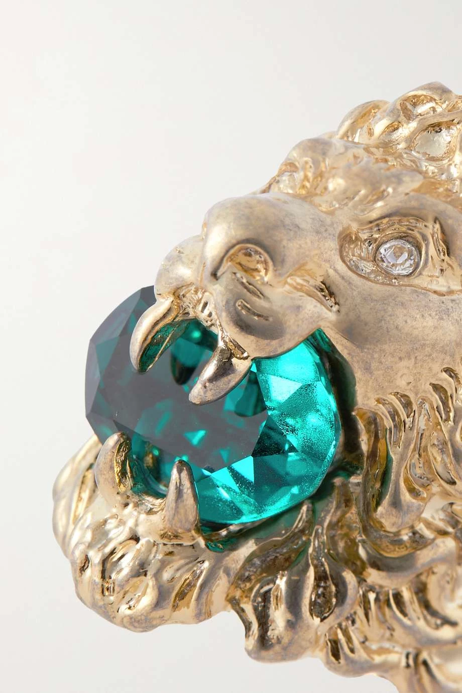 GUCCI Goldfarbener Ring Mit Kristallen 4 GUCCI Goldfarbener Ring Mit Kristallen – Bild 4