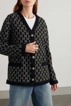 GUCCI Cardigan Aus Wolle In Jacquard-Strick ,Schwarz 8 GUCCI Cardigan Aus Wolle In Jacquard-Strick ,Schwarz -Gucci Verkäufe w920 q60 1161