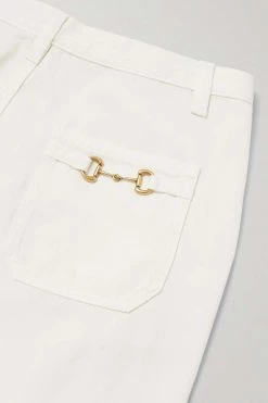 GUCCI Love Parade Hoch Sitzende Jeans Mit Geradem Bein Und Horsebit-Detail ,Weiß -Gucci Verkäufe w920 q60 119