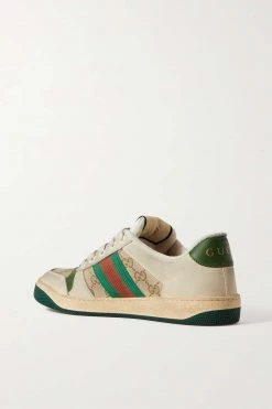 GUCCI Screener Sneakers Aus Veloursleder, Leder Und Canvas In Distressed-Optik ,Beige -Gucci Verkäufe w920 q60 1199