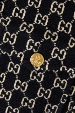 GUCCI Cape Aus Woll-Jacquard ,Schwarz -Gucci Verkäufe w920 q60 1215