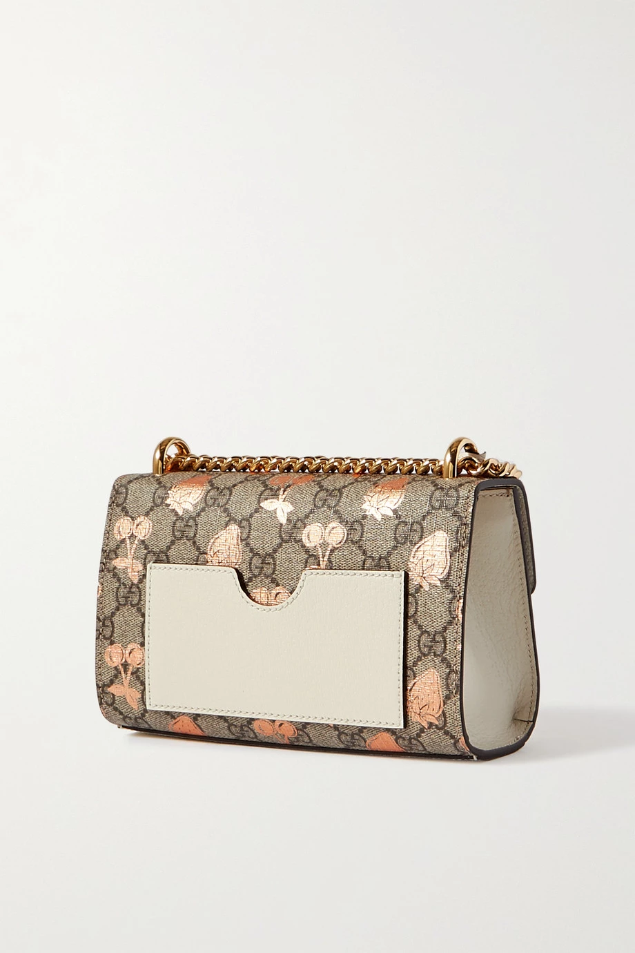 GUCCI Padlock Schultertasche Aus Beschichtetem Canvas Mit Print Und Lederbesätzen ,Weiß 3 GUCCI Padlock Schultertasche Aus Beschichtetem Canvas Mit Print Und Lederbesätzen ,Weiß – Bild 3