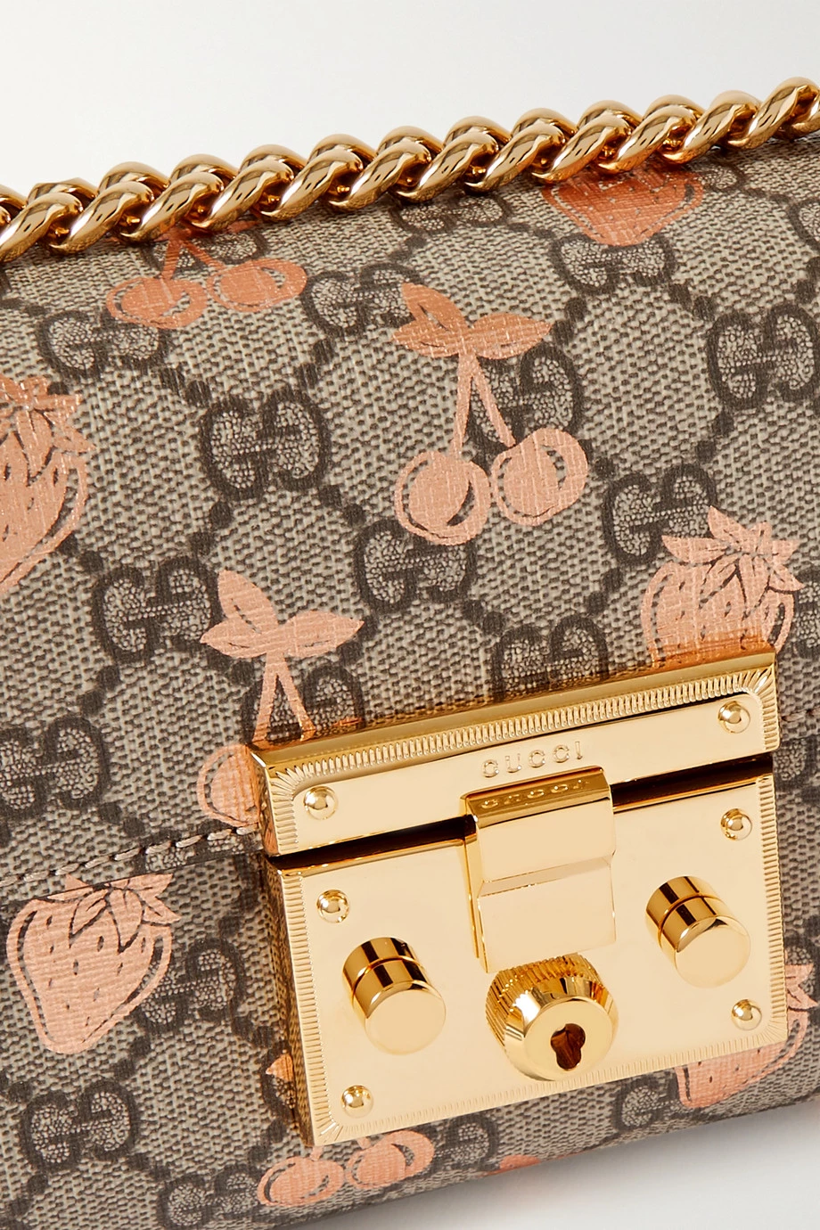 GUCCI Padlock Schultertasche Aus Beschichtetem Canvas Mit Print Und Lederbesätzen ,Weiß 4 GUCCI Padlock Schultertasche Aus Beschichtetem Canvas Mit Print Und Lederbesätzen ,Weiß – Bild 4