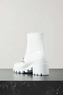GUCCI Trip Gummistiefel Mit Horsebit-Detail ,Weiß -Gucci Verkäufe w920 q60 1257