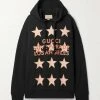 GUCCI Love Parade Oversized-Hoodie Aus Baumwoll-Jersey Mit Print ,Schwarz