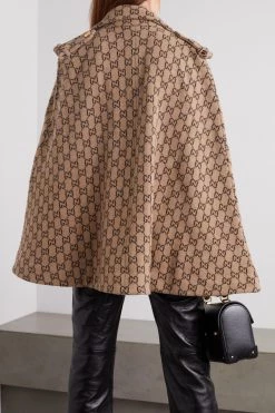 GUCCI Cape Aus Woll-Jacquard ,Beige -Gucci Verkäufe w920 q60 1262