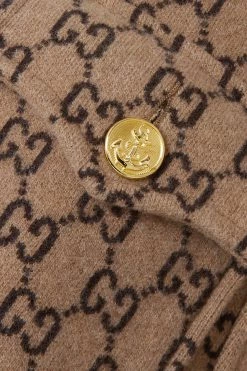 GUCCI Cape Aus Woll-Jacquard ,Beige -Gucci Verkäufe w920 q60 1263