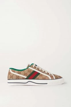 GUCCI Tennis 1977 Sneakers Aus Canvas Mit Logomuster ,Beige