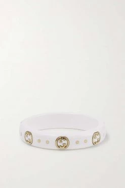 GUCCI Icon Ring Aus Synthetischem Korund, Zirkon Und 18 Karat Gold -Gucci Verkäufe w920 q60 1306