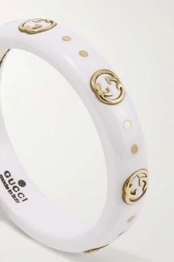 GUCCI Icon Ring Aus Synthetischem Korund, Zirkon Und 18 Karat Gold -Gucci Verkäufe w920 q60 1307