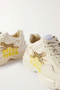 GUCCI Rhyton Sneakers Aus Leder Mit Print ,Beige -Gucci Verkäufe w920 q60 1325