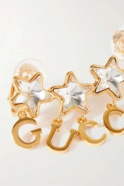 GUCCI Einzelner Goldfarbener Ohrclip Mit Kristallen -Gucci Verkäufe w920 q60 1330