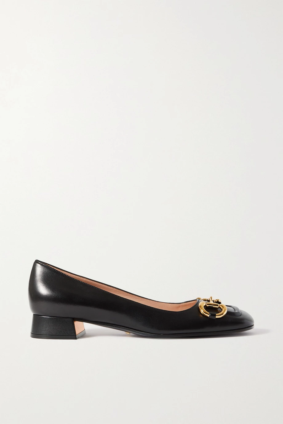 GUCCI Baby Pumps Aus Leder Mit Horsebit-Detail ,Schwarz 1 GUCCI Baby Pumps Aus Leder Mit Horsebit-Detail ,Schwarz