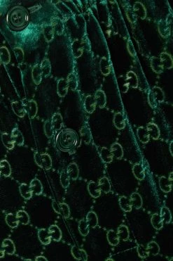 GUCCI Hose Aus Devoré-Samt ,Grün -Gucci Verkäufe w920 q60 1355