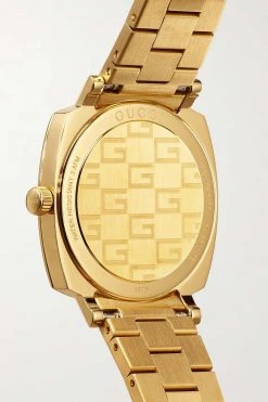 GUCCI Grip 27 Mm Uhr Aus Edelstahl Mit Gold-PVD-Beschichtung -Gucci Verkäufe w920 q60 1360