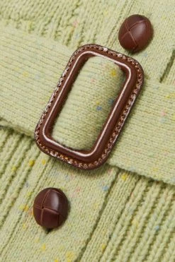 GUCCI Cardigan Aus Wolle Mit Stickerei Und Gürtel ,Grasgrün -Gucci Verkäufe w920 q60 1414