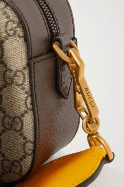 GUCCI Neo Vintage GG Supreme Schultertasche Aus Beschichtetem Canvas Mit Besätzen Aus Strukturiertem Leder ,Braun -Gucci Verkäufe w920 q60 1424