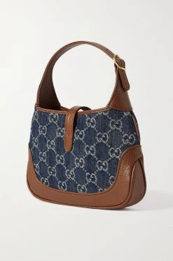 GUCCI Jackie 1961 Mini Schultertasche Aus Bio-Denim Mit Jacquard-Muster Und Lederbesätzen ,Blau 8 GUCCI Jackie 1961 Mini Schultertasche Aus Bio-Denim Mit Jacquard-Muster Und Lederbesätzen ,Blau -Gucci Verkäufe w920 q60 1434