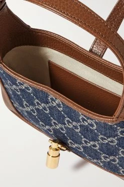 GUCCI Jackie 1961 Mini Schultertasche Aus Bio-Denim Mit Jacquard-Muster Und Lederbesätzen ,Blau 10 GUCCI Jackie 1961 Mini Schultertasche Aus Bio-Denim Mit Jacquard-Muster Und Lederbesätzen ,Blau -Gucci Verkäufe w920 q60 1436