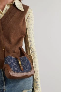GUCCI Jackie 1961 Mini Schultertasche Aus Bio-Denim Mit Jacquard-Muster Und Lederbesätzen ,Blau 11 GUCCI Jackie 1961 Mini Schultertasche Aus Bio-Denim Mit Jacquard-Muster Und Lederbesätzen ,Blau -Gucci Verkäufe w920 q60 1437