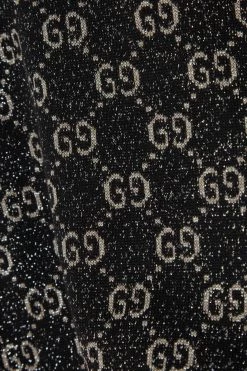 GUCCI GG Stehkragenpullover Aus Metallic-Strick Aus Einer Baumwollmischung Mit Intarsienmuster ,Schwarz -Gucci Verkäufe w920 q60 1451