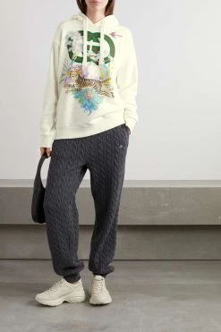 GUCCI Chinese New Year Hoodie Aus Baumwoll-Jersey Mit Print ,Weiß -Gucci Verkäufe w920 q60 1458