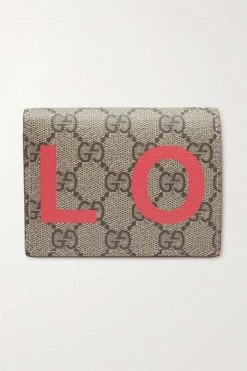 GUCCI Saint Valentine Kartenetui Aus Beschichtetem Canvas Mit Print ,Rot