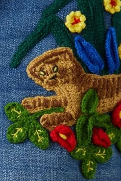 GUCCI Chinese New Year Jeansshorts Mit Stickerei ,Blau -Gucci Verkäufe w920 q60 1485