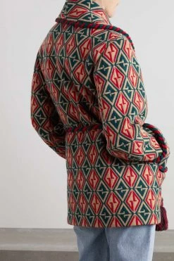 GUCCI Cardigan Aus Woll-Jacquard Mit Bindegürtel Und Troddeln ,Beige -Gucci Verkäufe w920 q60 1508