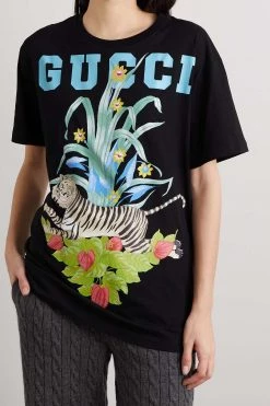 GUCCI Chinese New Year T-Shirt Aus Baumwoll-Jersey Mit Print ,Schwarz -Gucci Verkäufe w920 q60 1513