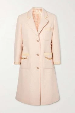 GUCCI Mantel Aus Einer Wollmischung Mit Ketten ,Creme