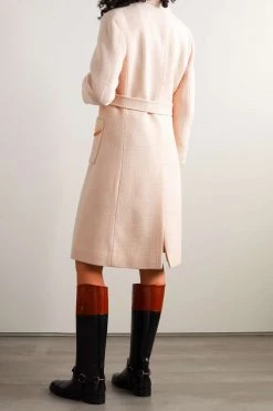 GUCCI Mantel Aus Einer Wollmischung Mit Ketten ,Creme -Gucci Verkäufe w920 q60 1532