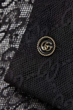 GUCCI Spitzenhemd Aus Einer Baumwollmischung ,Schwarz -Gucci Verkäufe w920 q60 1548