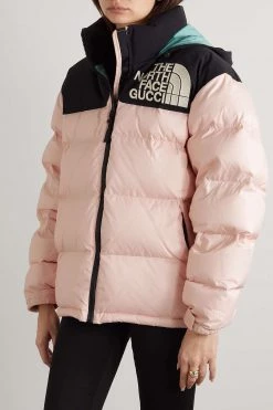 GUCCI + The North Face Daunenjacke Aus Gestepptem Shell Mit Kapuze Und Stickerei ,Pink -Gucci Verkäufe w920 q60 1570