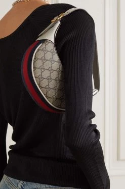 GUCCI Ophidia Schultertasche Aus Beschichtetem Canvas Mit Print, Besätzen Aus Strukturiertem Leder Und Webstreifen ,Weiß -Gucci Verkäufe w920 q60 1599