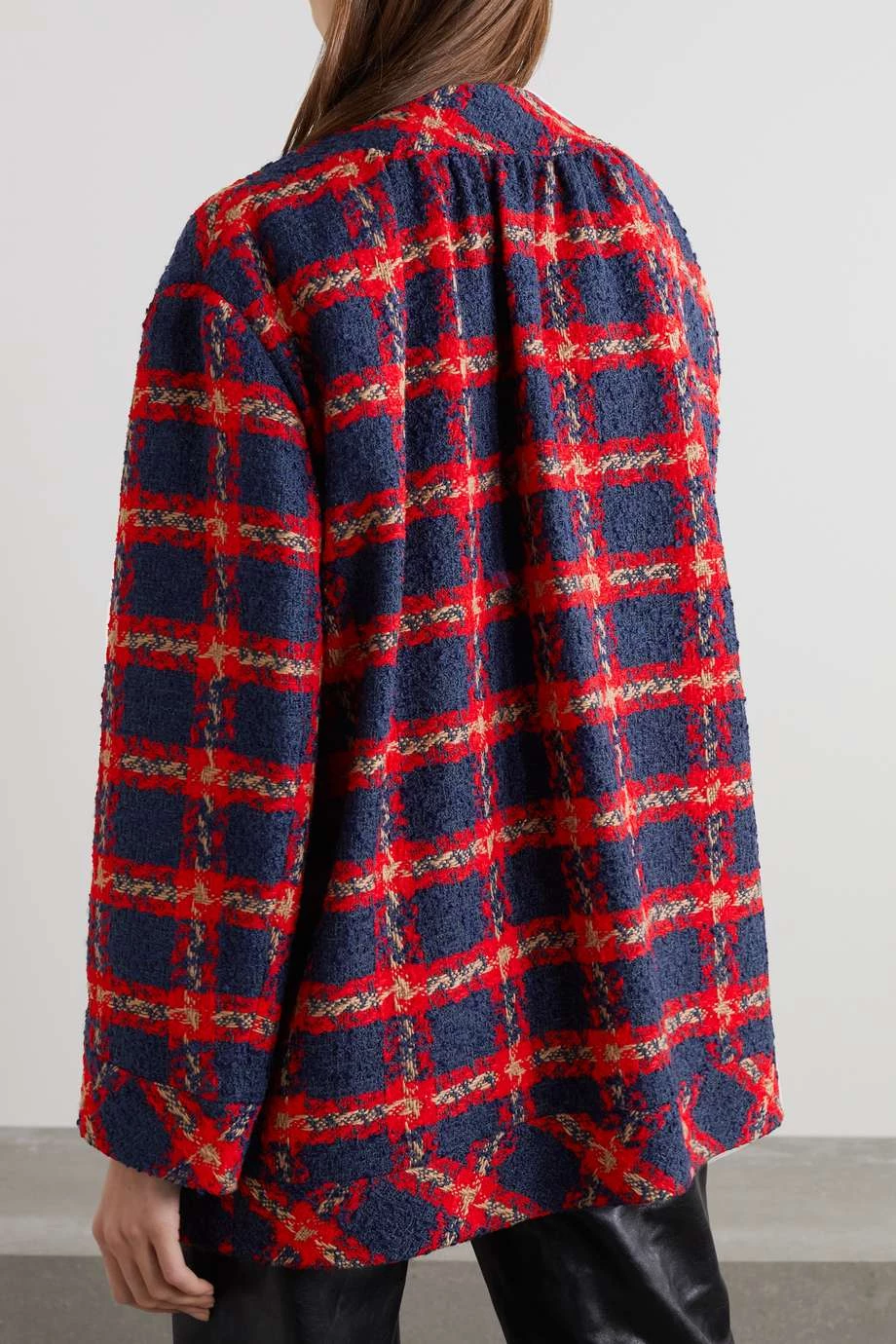 GUCCI Jacke Aus Kariertem Tweed ,Schwarz 3 GUCCI Jacke Aus Kariertem Tweed ,Schwarz – Bild 3