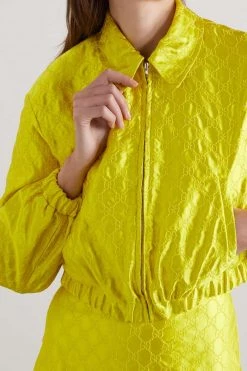 GUCCI Bomberjacke Aus Seidensatin Mit Stickereien ,Gelb -Gucci Verkäufe w920 q60 1619