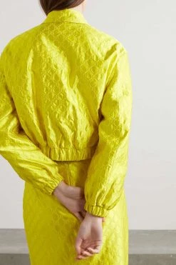 GUCCI Bomberjacke Aus Seidensatin Mit Stickereien ,Gelb -Gucci Verkäufe w920 q60 1620