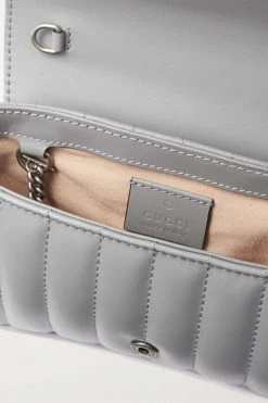GUCCI GG Marmont Super Mini Schultertasche Aus Gestepptem Leder ,Grau -Gucci Verkäufe w920 q60 1668