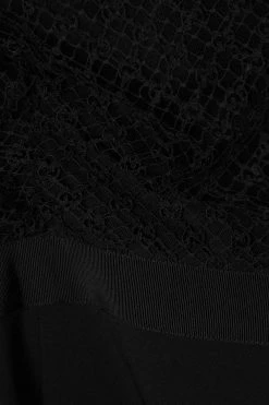 GUCCI Midikleid Aus Besticktem Tüll Und Zweifarbigem Crêpe ,Schwarz -Gucci Verkäufe w920 q60 1696