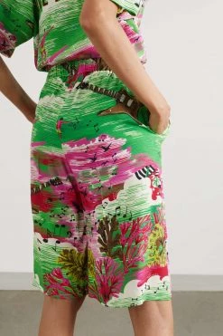 GUCCI Love Parade Shorts Aus Bedruckter Popeline ,Grün -Gucci Verkäufe w920 q60 17