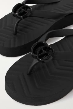 GUCCI Pascar Zehensandalen Aus Gummi Mit Plateau Und Logoverzierung ,Schwarz -Gucci Verkäufe w920 q60 1702