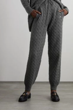 GUCCI Jogginghose Aus Kaschmir In Zopfstrick ,Grau -Gucci Verkäufe w920 q60 1711