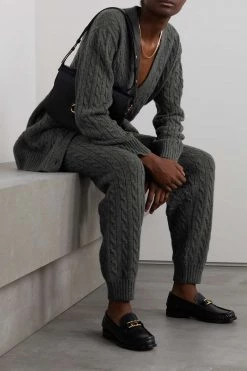 GUCCI Cardigan Aus Kaschmir In Zopfstrick ,Grau -Gucci Verkäufe w920 q60 1720