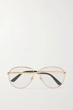 GUCCI EYEWEAR Goldfarbene Pilotenbrille