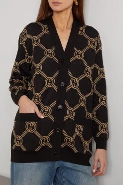 GUCCI Wendbarer Cardigan Aus Einer Wollmischung Mit Jacquard-Muster ,Beige 12 GUCCI Wendbarer Cardigan Aus Einer Wollmischung Mit Jacquard-Muster ,Beige -Gucci Verkäufe w920 q60 1772
