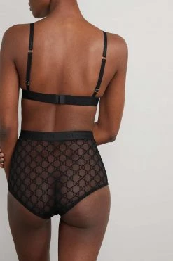 GUCCI Aria Höschen Aus Besticktem Tüll ,Schwarz -Gucci Verkäufe w920 q60 1811